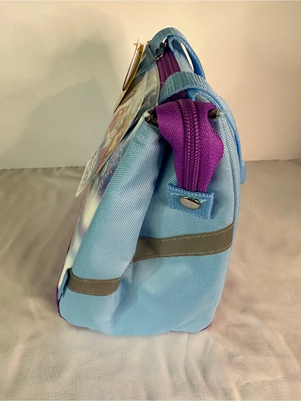 Disney Frozen Elsa & Anna Blue and Purple Kids Thermos Insulated Lunch Tote Bag